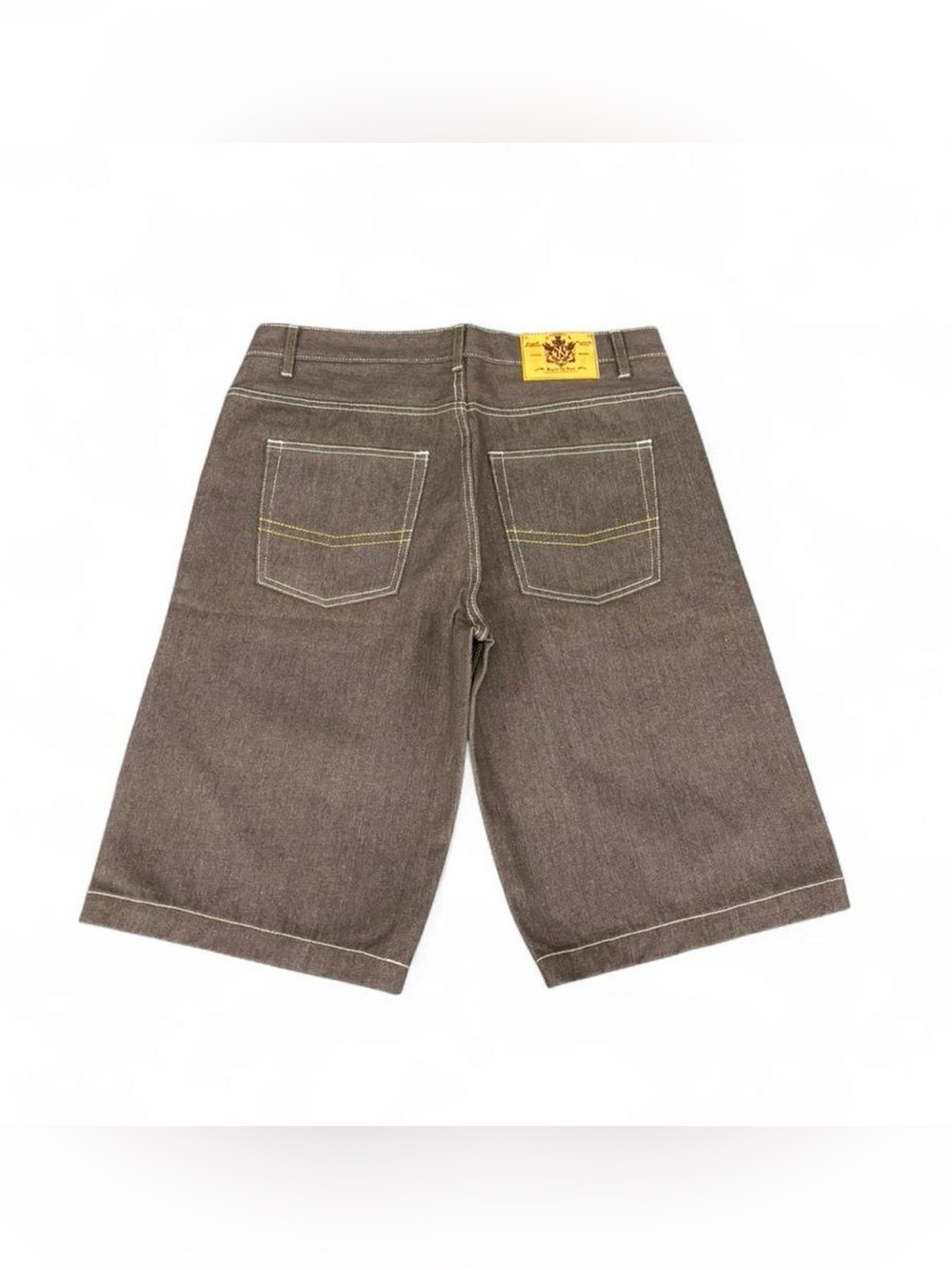 VTG Y2K Beyond The Limit gray baggy jorts raw denim skater hip hop Sz 34